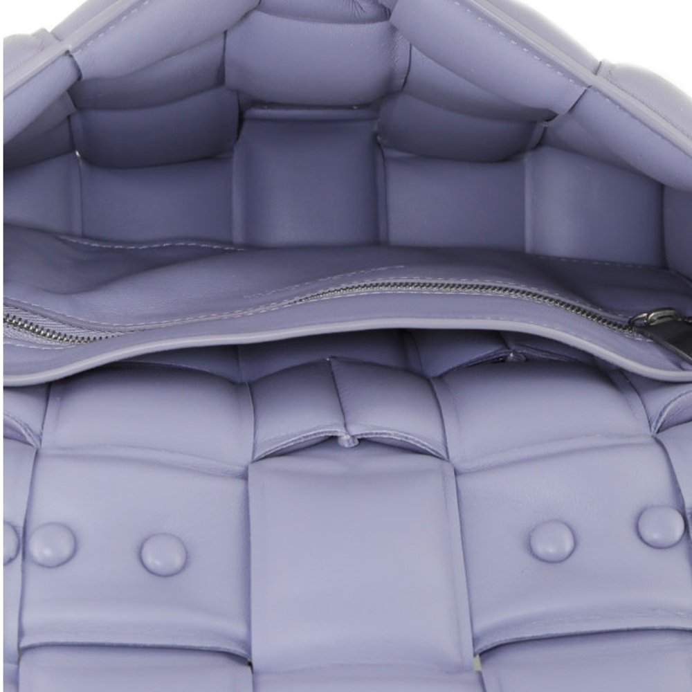 Bottega Veneta Purple Silver Shoulder Bag with Quilted Design - Picture 2 of 6